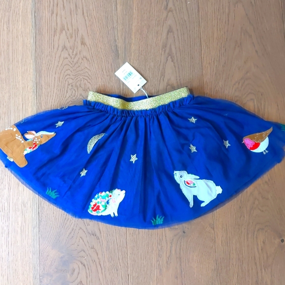 Mini Boden navy animal, moon and stars skirt NWT 4/5 - Picture 1 of 7